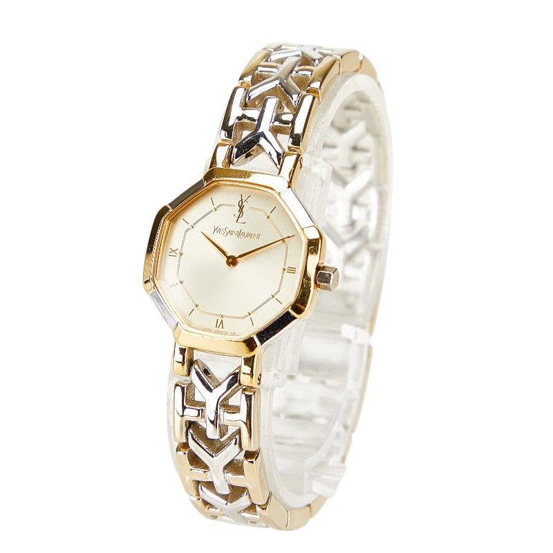 Yves Saint Laurent Yves Saint Laurent Yves Saint Laurent Octagon Base Metal Watch Metal Quartz 2200 241762 DUTY FREE for USA Size ONE SIZE - 2 Thumbnail