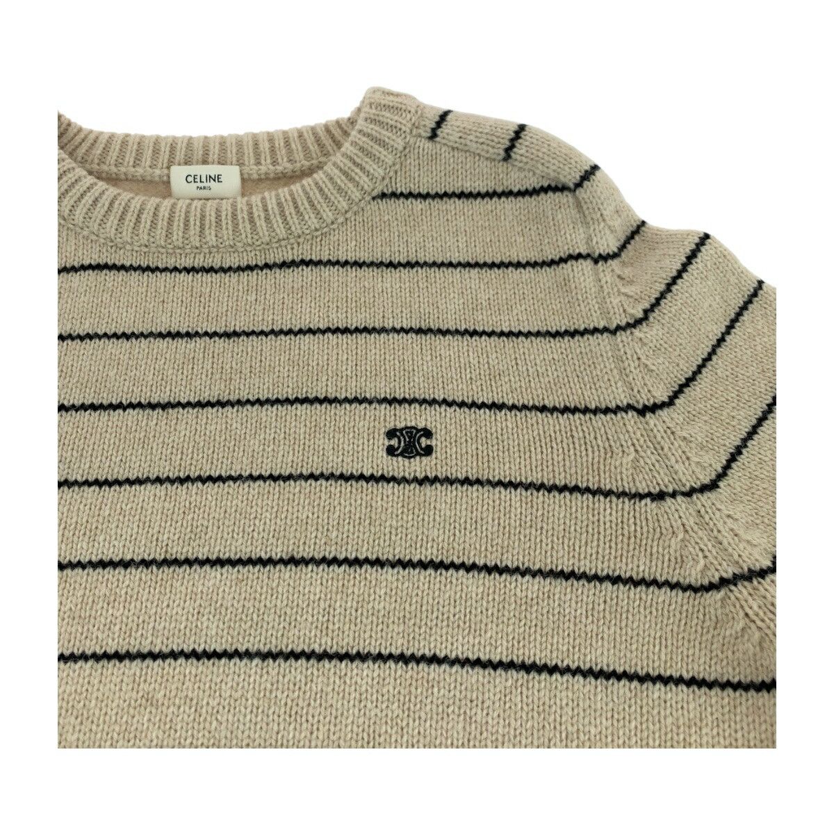 Celine Celine Celine Triomphe Embroidery Wool Knit Others Tops 2AE4F896T DUTY FREE for USA Size ONE SIZE - 7 Thumbnail