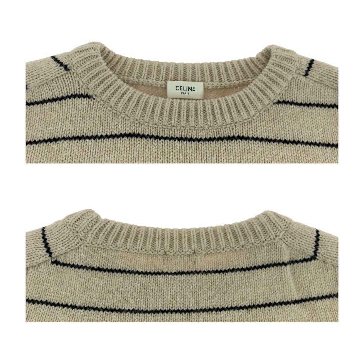 Celine Celine Celine Triomphe Embroidery Wool Knit Others Tops 2AE4F896T DUTY FREE for USA Size ONE SIZE - 5 Thumbnail