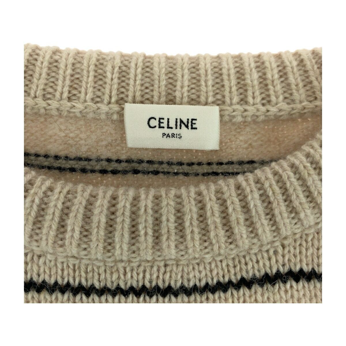 Celine Celine Celine Triomphe Embroidery Wool Knit Others Tops 2AE4F896T DUTY FREE for USA Size ONE SIZE - 3 Thumbnail