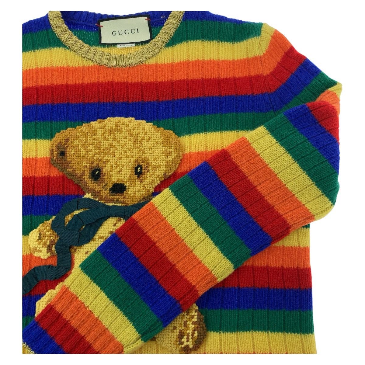 Gucci Gucci Gucci Teddy Bear Rainbow Wool/Cashmere Knitwear Others Tops 501393 DUTY FREE for USA Size ONE SIZE - 7 Thumbnail
