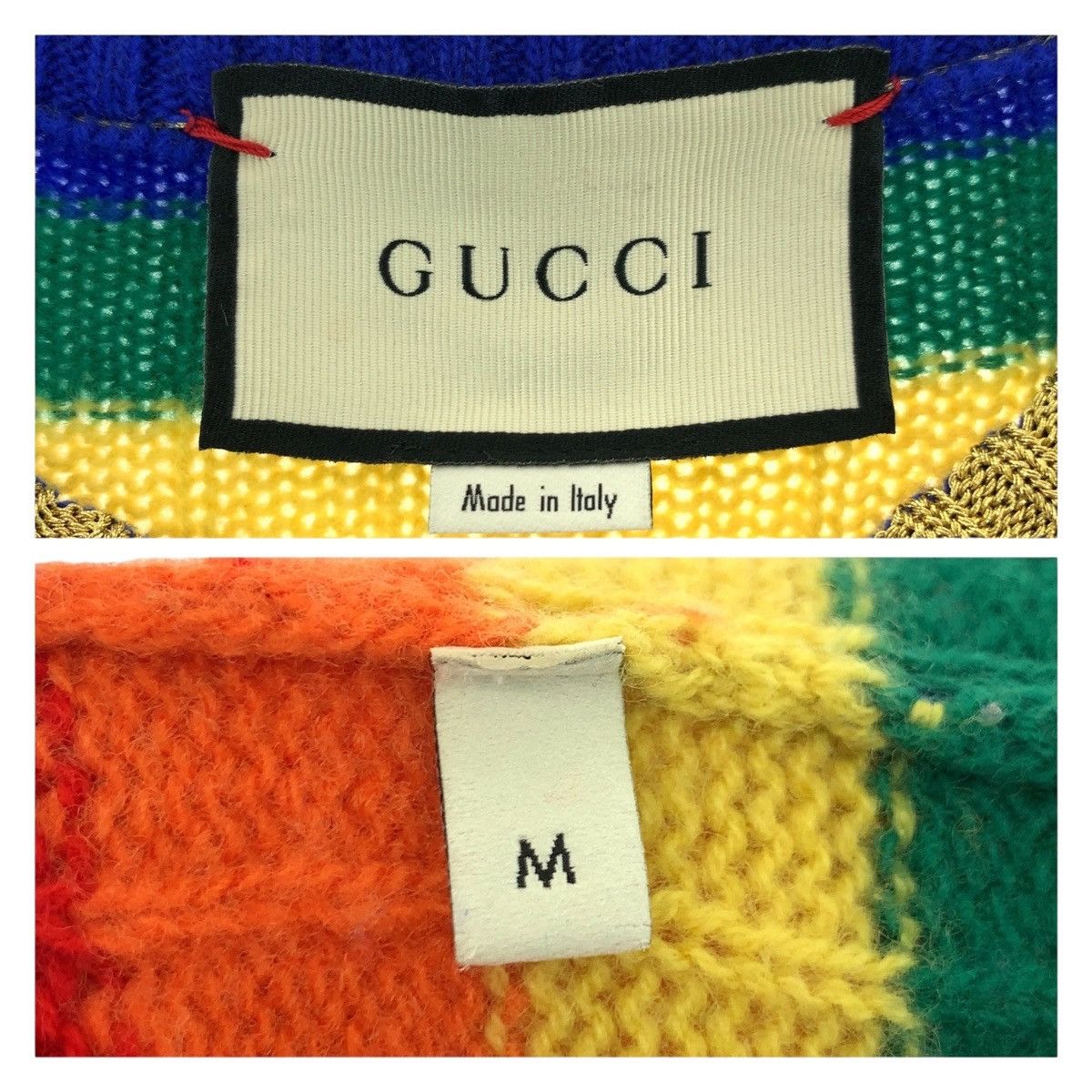 Gucci Gucci Gucci Teddy Bear Rainbow Wool/Cashmere Knitwear Others Tops 501393 DUTY FREE for USA Size ONE SIZE - 3 Thumbnail
