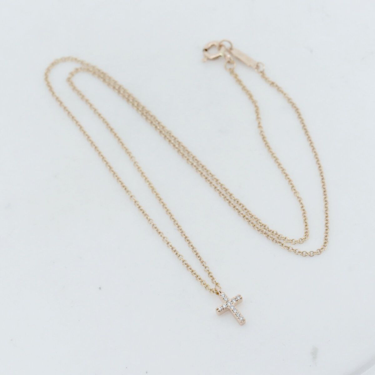 Tiffany & Co. Tiffany & Co. Tiffany Metro Cross Au750 Necklace Crocodile skin Necklace DUTY FREE for USA Size ONE SIZE - 2 Thumbnail