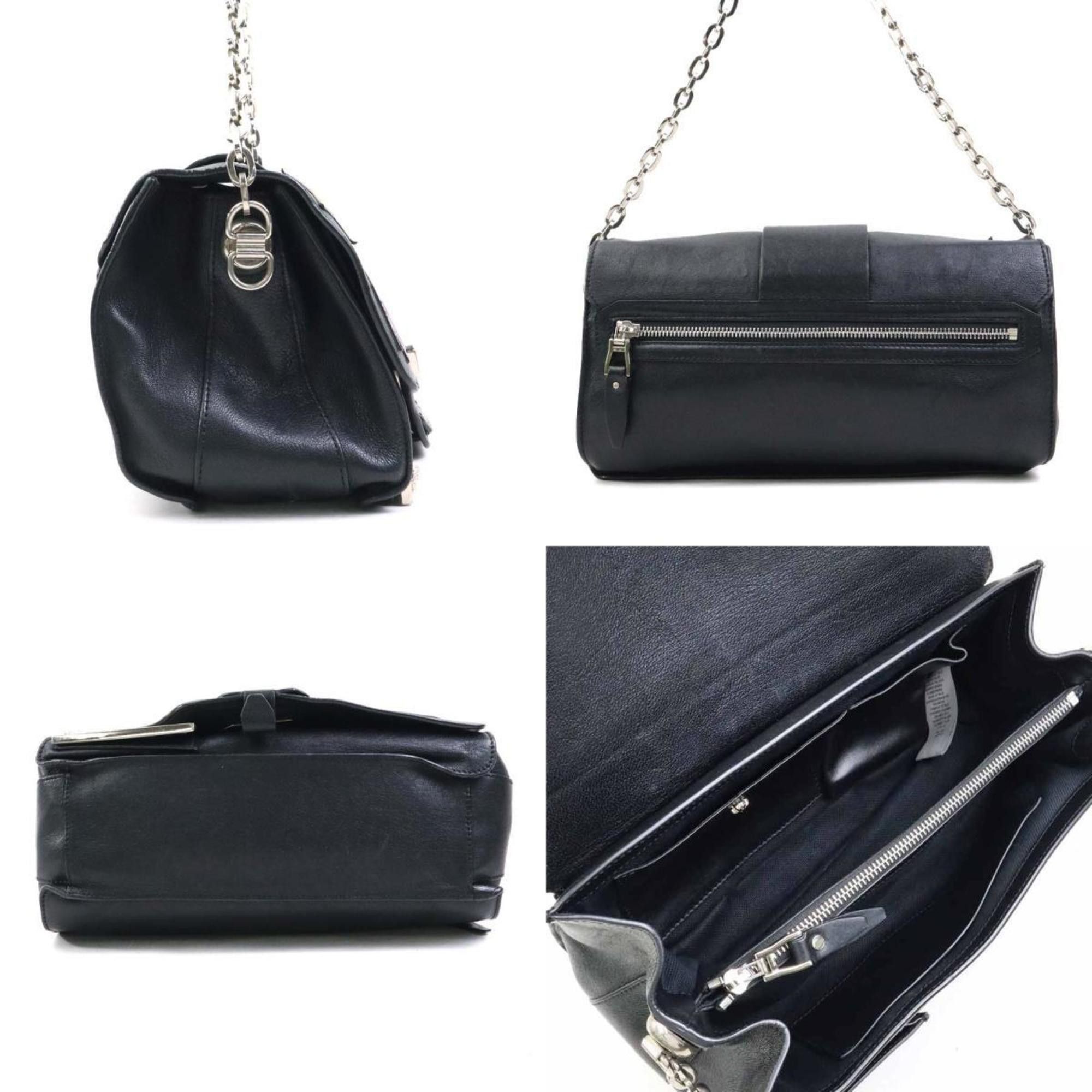 Versace Versace 2-Way Shoulder Bag in Black, Multicolored Leather, and Silver (e60735a) Size ONE SIZE - 2 Thumbnail