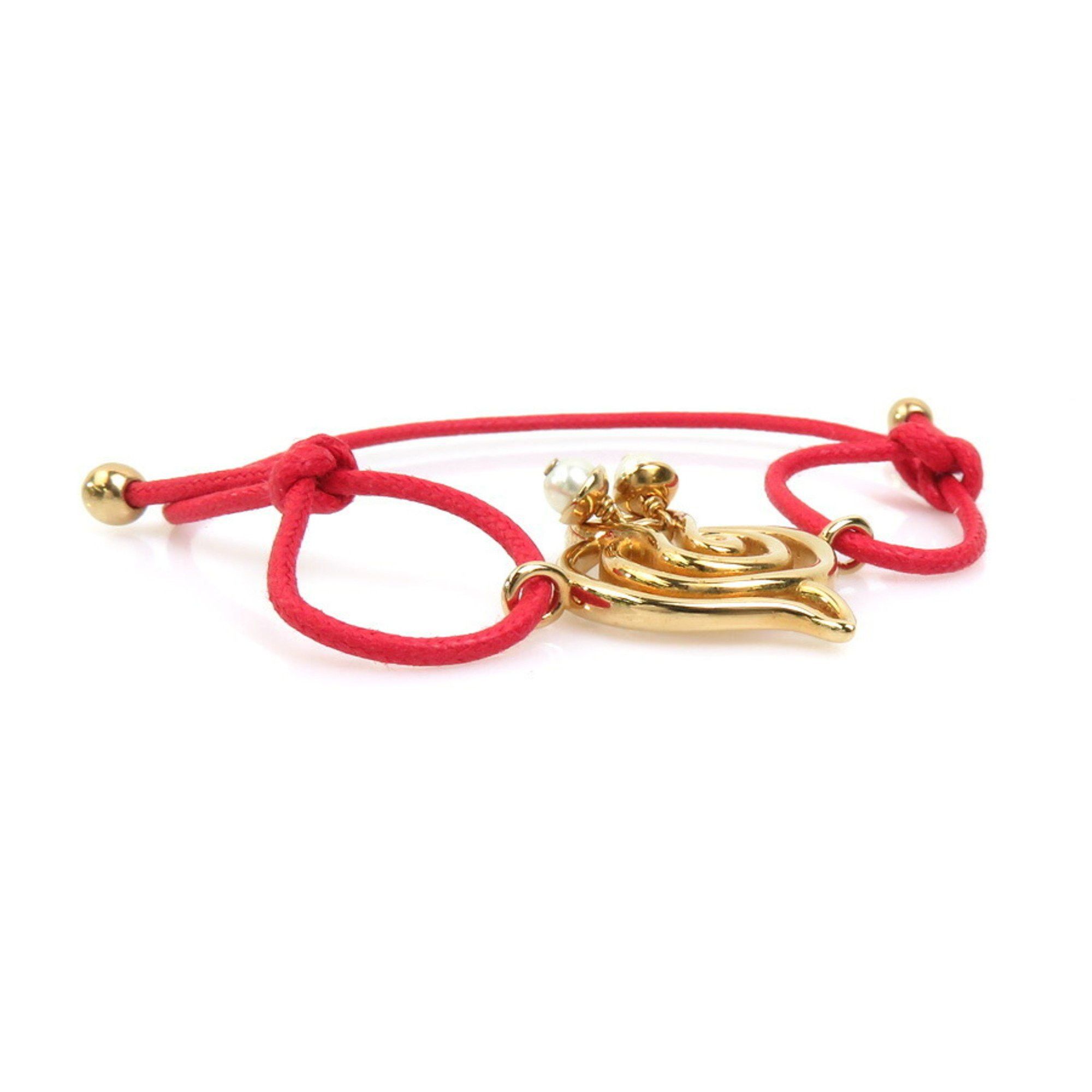 Dior Christian Dior Bracelet in Metal and Nylon, Red Gold, Men's Women's, 56276a Size ONE SIZE - 3 Thumbnail