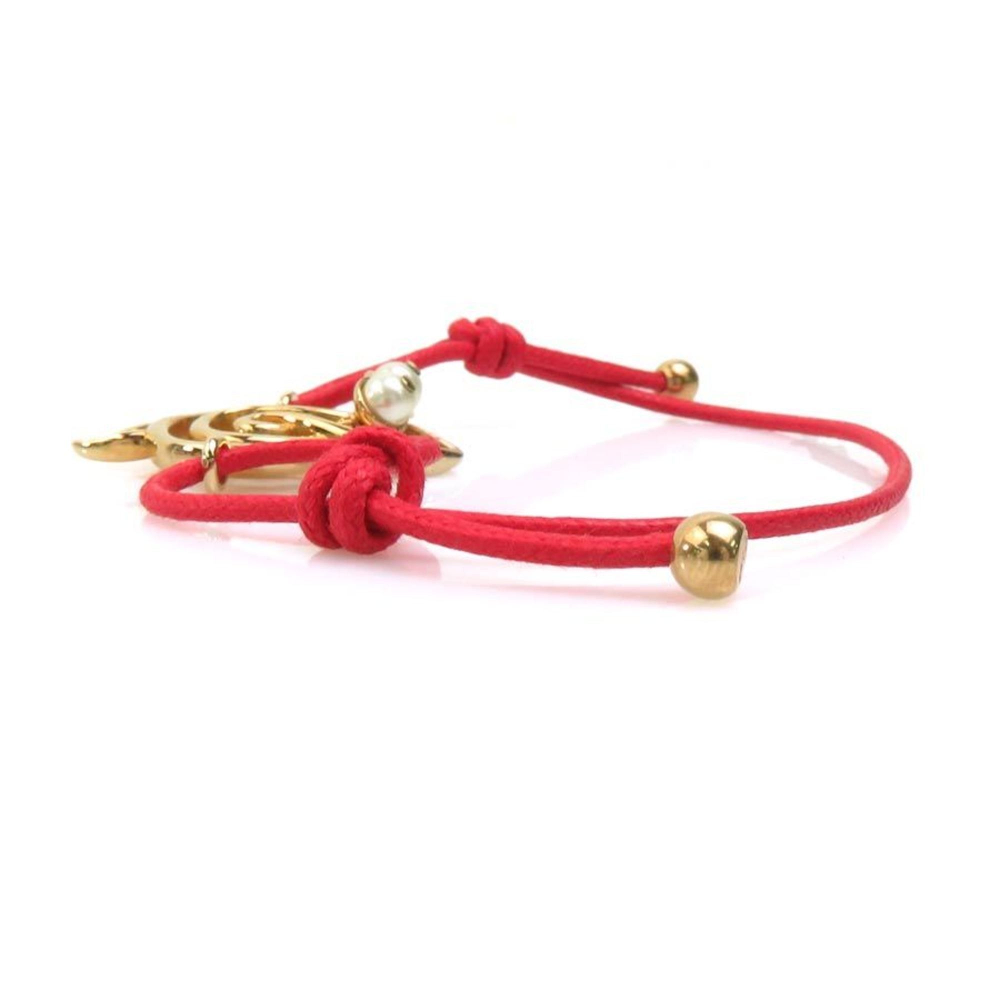Dior Christian Dior Bracelet in Metal and Nylon, Red Gold, Men's Women's, 56276a Size ONE SIZE - 2 Thumbnail