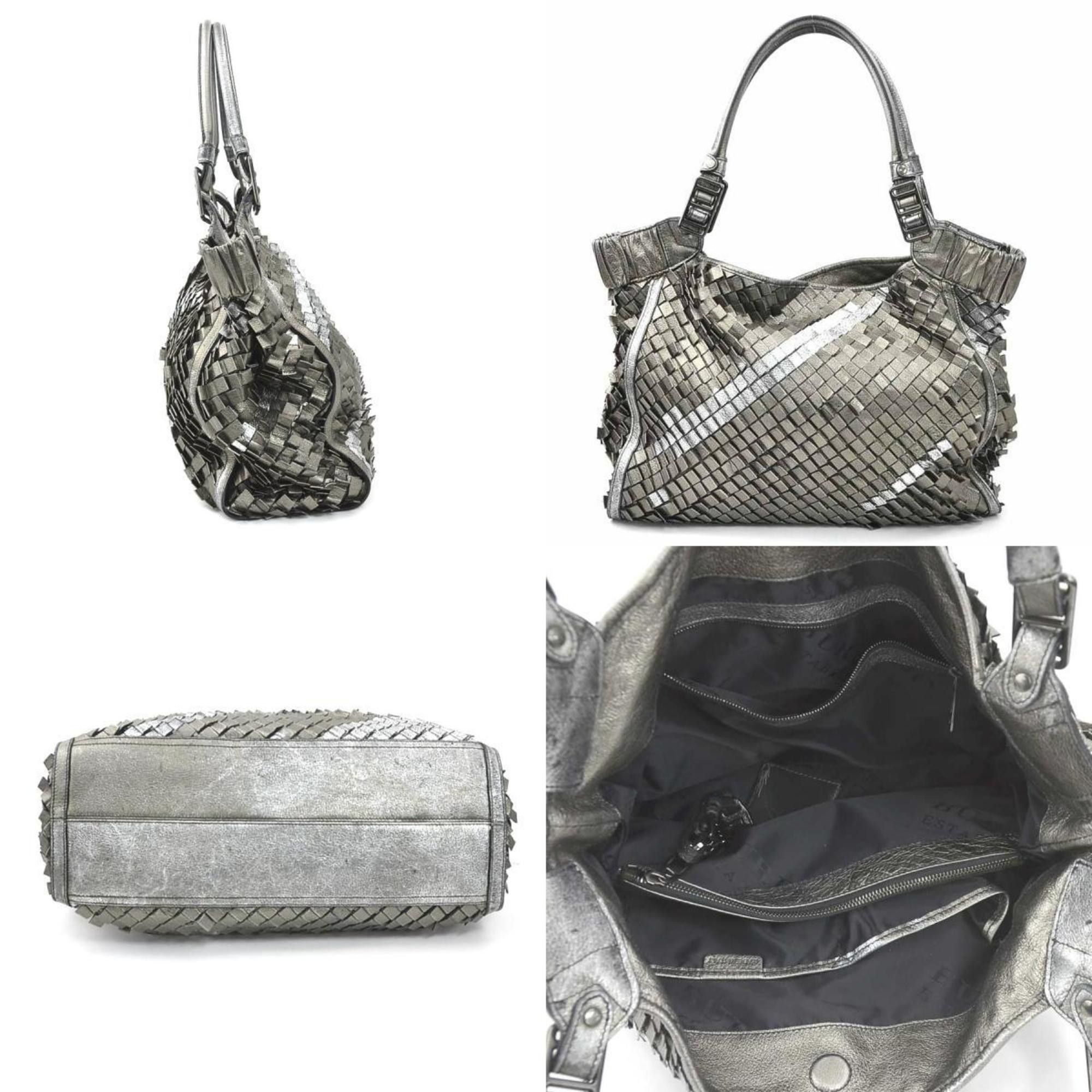 Burberry Burberry Men's Metallic Grey Leather Shoulder Bag (h31402a) Size ONE SIZE - 2 Thumbnail