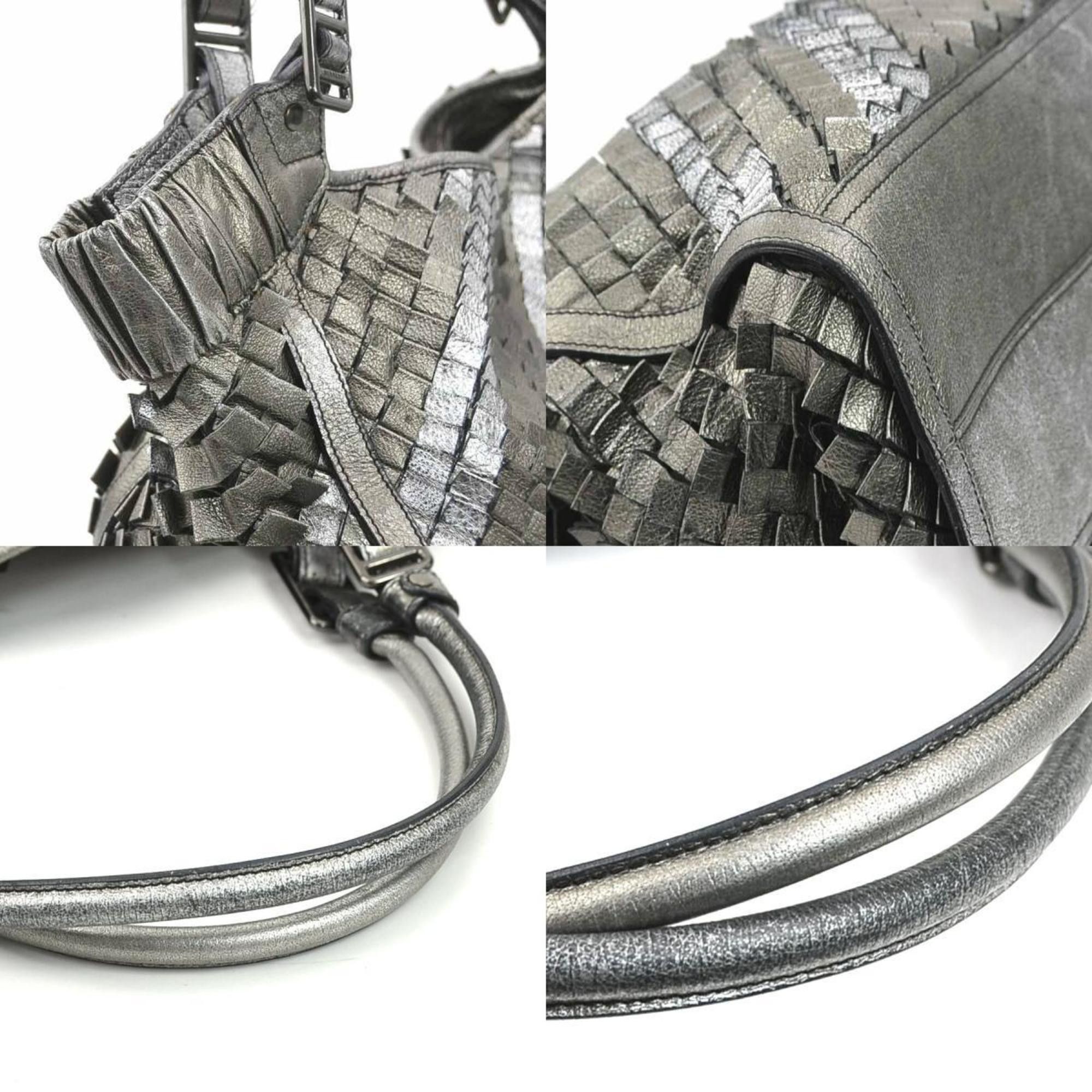 Burberry Burberry Men's Metallic Grey Leather Shoulder Bag (h31402a) Size ONE SIZE - 3 Thumbnail