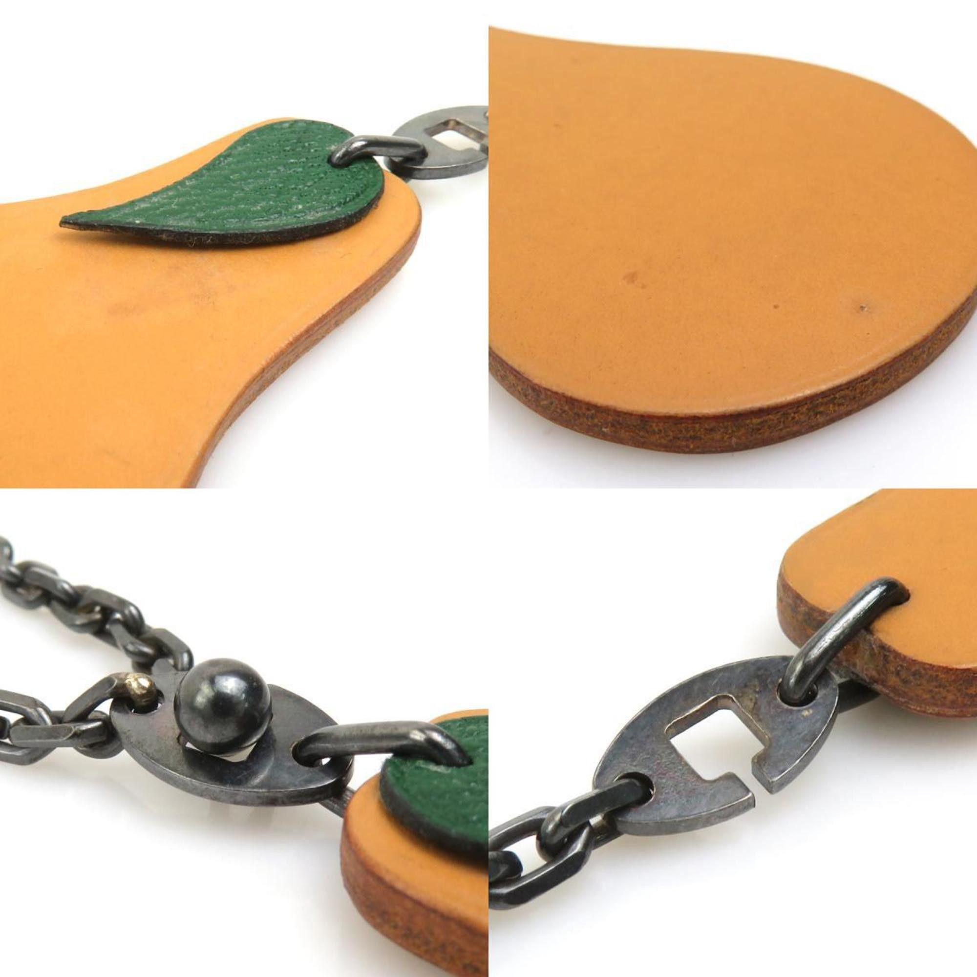 Hermes Hermes Hermès Charm with Fruit Motif, La France Leather and Metal, Brown Silver, for Men Women, e60748n Size ONE SIZE - 4 Thumbnail