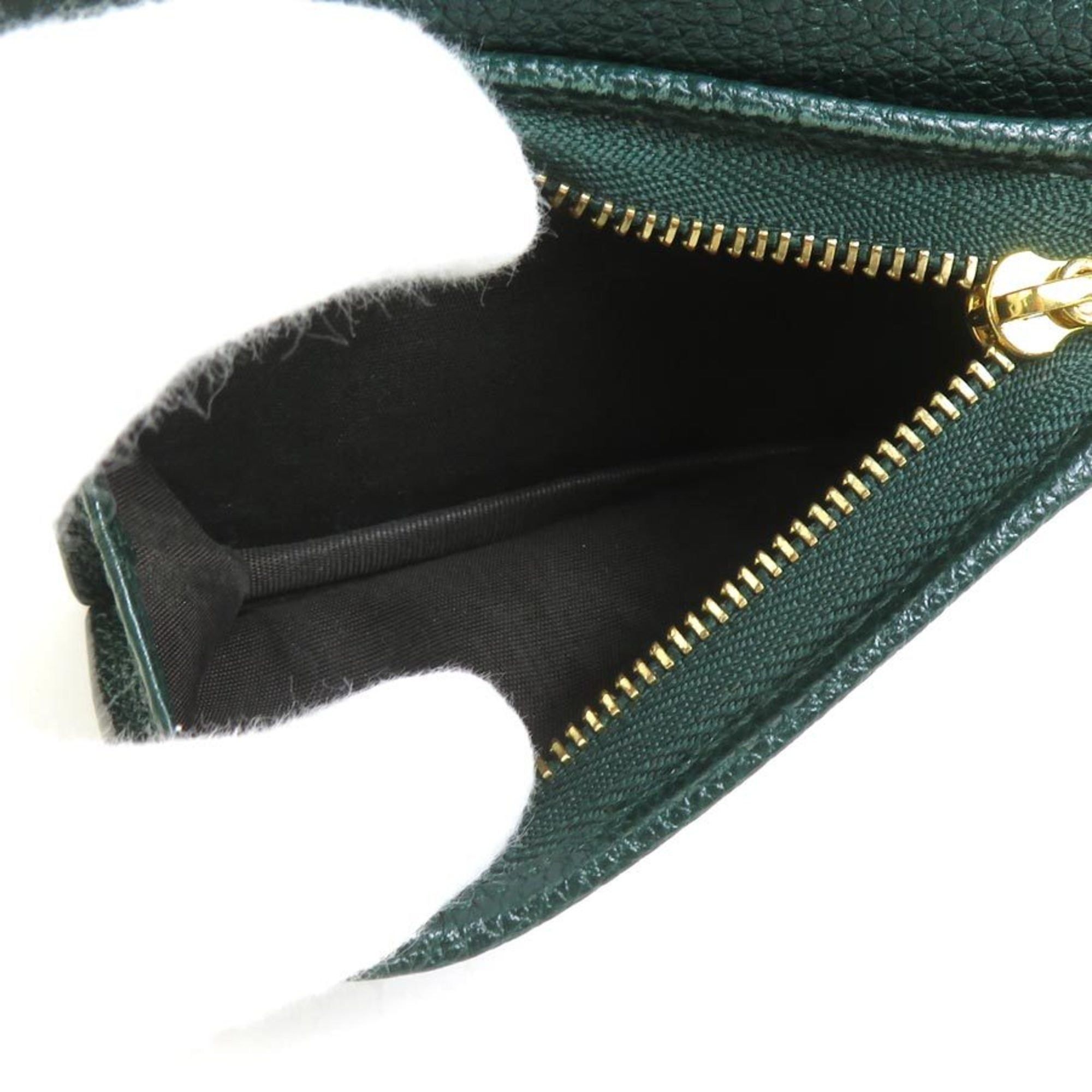 Gucci Gucci Women's Zumi Leather Bifold Chain Wallet in Dark Green, Gold, and Silver (Product Code: 570660 e60739a) Size ONE SIZE - 4 Thumbnail