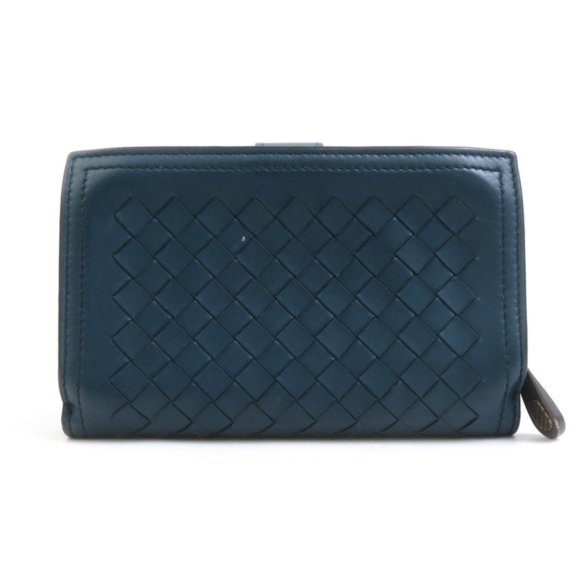 Bottega Veneta Bottega Veneta bifold wallet in intrecciato leather green-blue for men and women, item number 56266a Size ONE SIZE - 2 Thumbnail