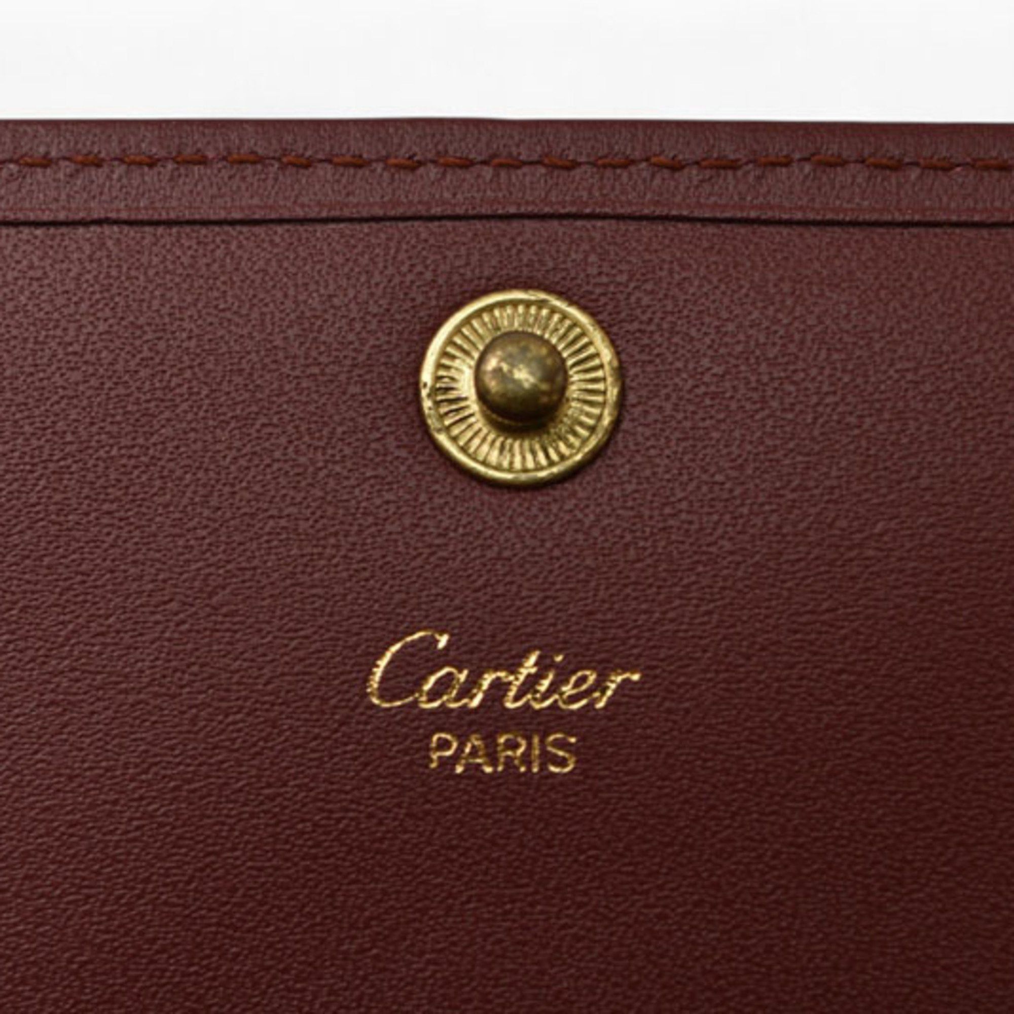 Cartier Cartier Must de Wallet/Mini Pouch Bordeaux L3000038 Size ONE SIZE - 10 Thumbnail