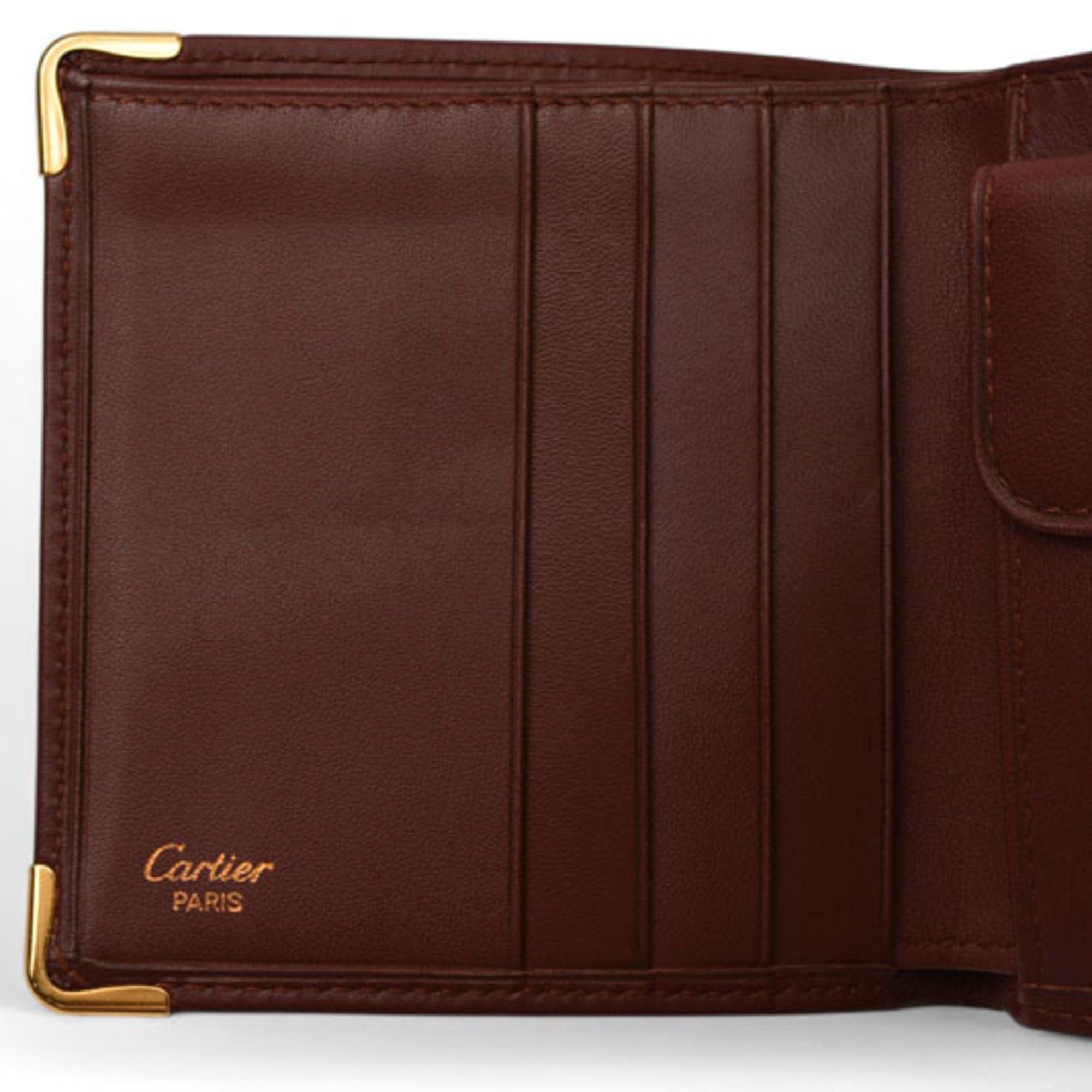 Cartier Cartier Men's Must de Bifold Wallet, Bordeaux, 73184192 Size ONE SIZE - 11 Thumbnail