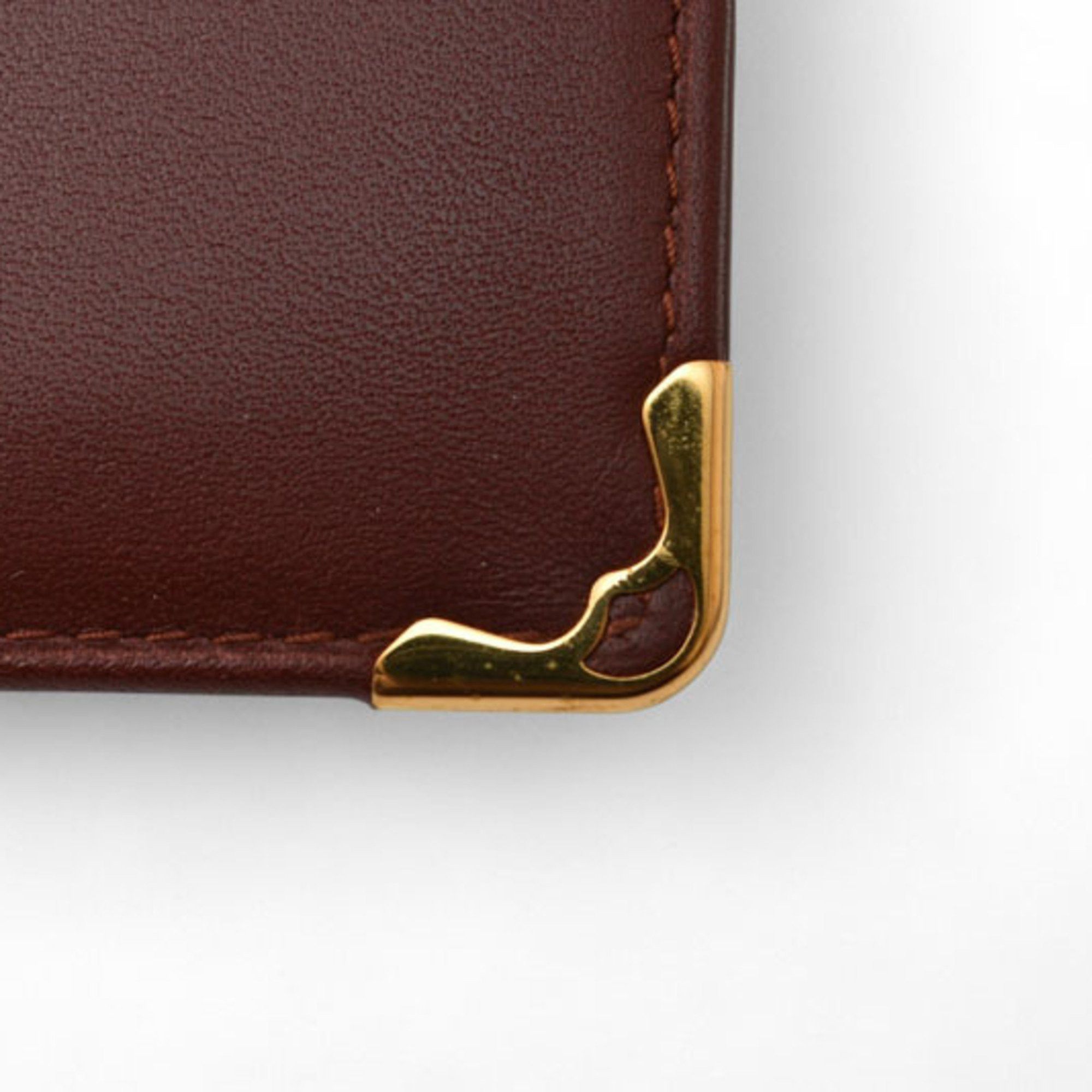Cartier Cartier Men's Must de Bifold Wallet, Bordeaux, 73184192 Size ONE SIZE - 6 Thumbnail