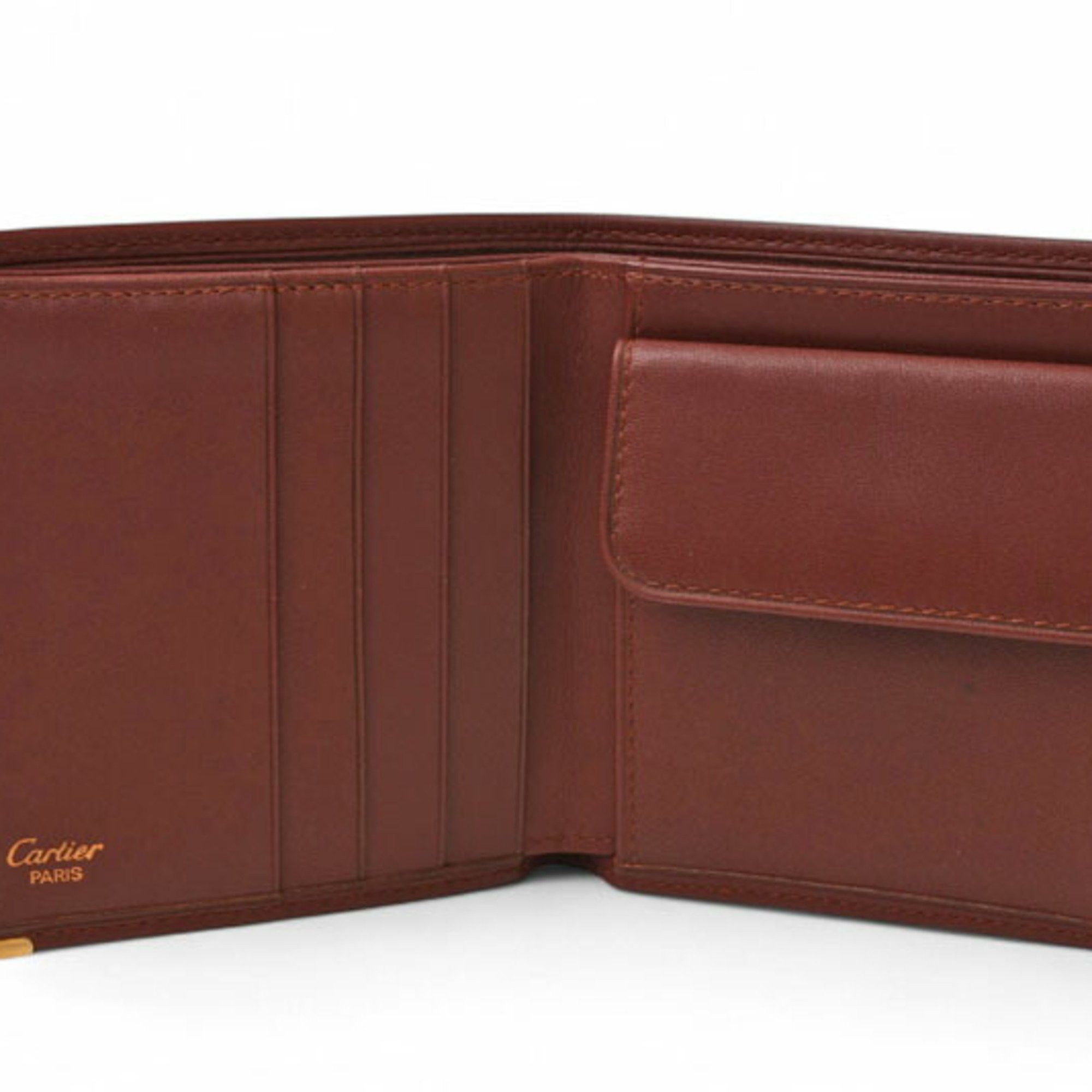 Cartier Cartier Men's Must de Bifold Wallet, Bordeaux, 73184192 Size ONE SIZE - 10 Thumbnail