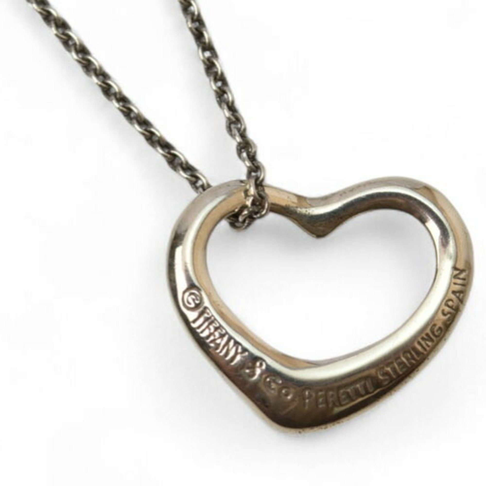 Tiffany & Co. Tiffany & Co. Elsa Peretti Silver Necklace/Pendant, Heart Motif, 1.5cm Wide Size ONE SIZE - 5 Thumbnail