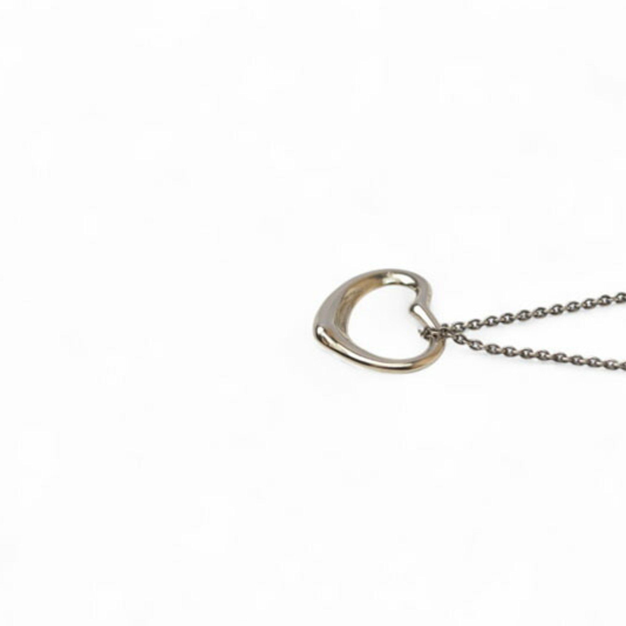 Tiffany & Co. Tiffany & Co. Elsa Peretti Silver Necklace/Pendant, Heart Motif, 1.5cm Wide Size ONE SIZE - 6 Thumbnail