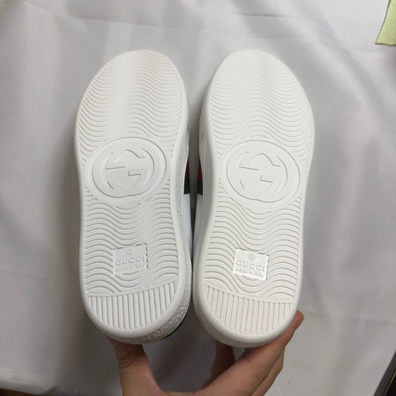 Gucci Gucci Kids Low-top Sneakers in White Red Green 0079 Size US 5 / EU 37 - 4 Thumbnail