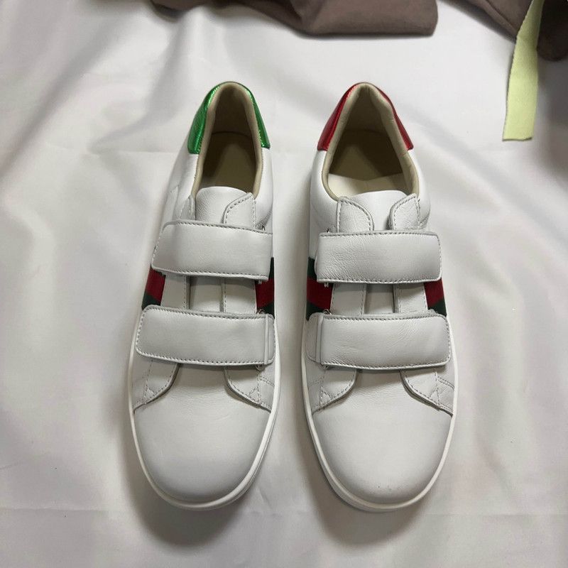 Gucci Gucci Kids Low-top Sneakers in White Red Green 0079 Size US 5 / EU 37 - 2 Thumbnail