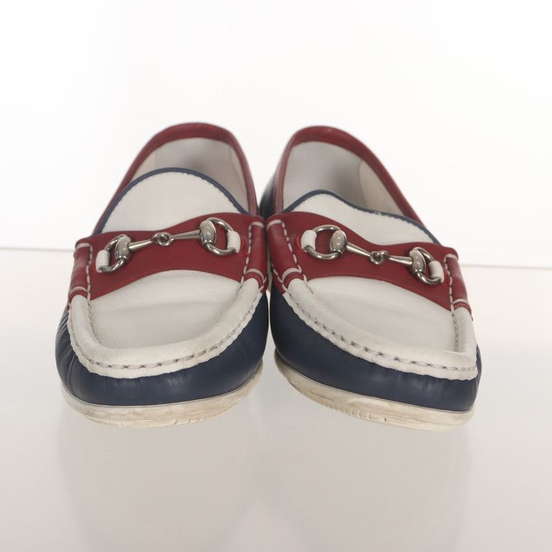 Gucci Gucci Round Toe Metal Buckle Loafers 0079 Size US 5 / EU 37 - 2 Thumbnail