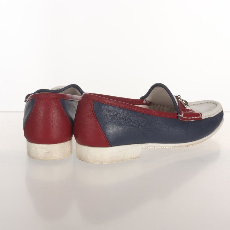 Gucci Gucci Round Toe Metal Buckle Loafers 0079 Size US 5 / EU 37 - 3 Thumbnail