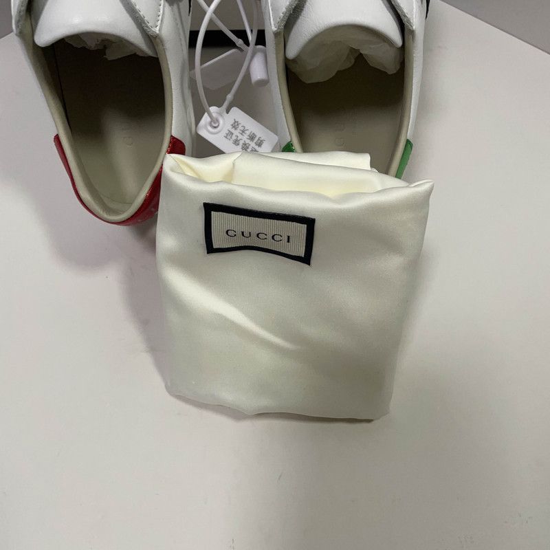 Gucci Gucci Kids' ACE Leather Velcro Sneakers 0079 Size US 5 / EU 37 - 11 Thumbnail