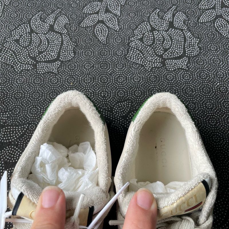 Gucci Gucci Screener Leather Kids' Sneakers in Green 0079 Size US 5 / EU 37 - 9 Thumbnail
