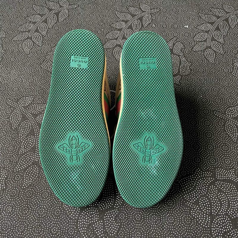Gucci Gucci Screener Leather Kids' Sneakers in Green 0079 Size US 5 / EU 37 - 4 Thumbnail