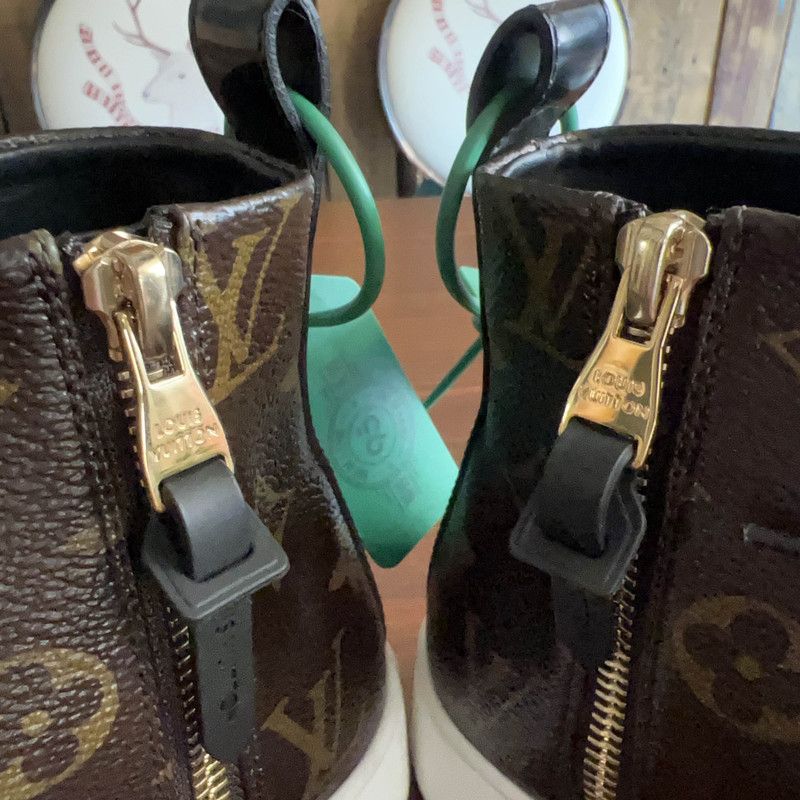Louis Vuitton Louis Vuitton Casual Leather High-Top Sneakers 0079 Size US 6.5 / EU 39-40 - 7 Thumbnail