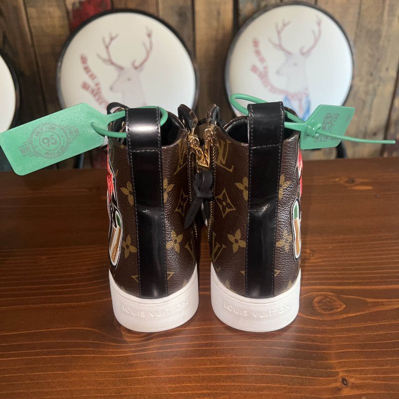 Louis Vuitton Louis Vuitton Casual Leather High-Top Sneakers 0079 Size US 6.5 / EU 39-40 - 3 Thumbnail