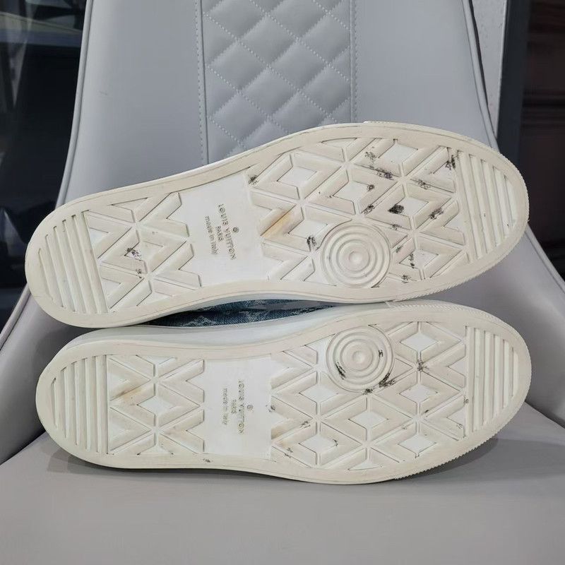 Louis Vuitton Louis Vuitton Tattoo High-Top Denim Fashion Sneakers 0079 Size US 10 / EU 43 - 4 Thumbnail