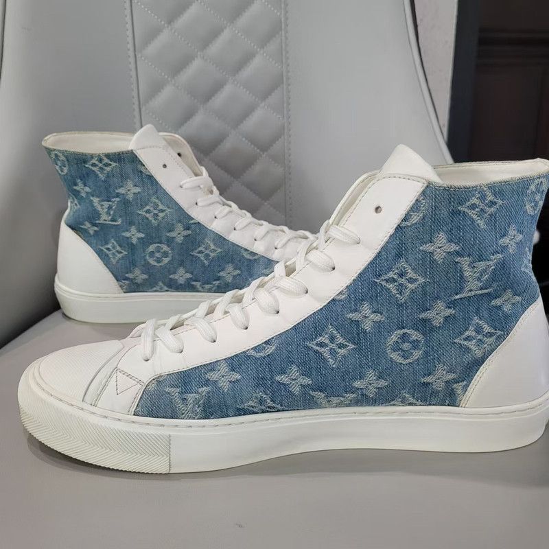 Louis Vuitton Louis Vuitton Tattoo High-Top Denim Fashion Sneakers 0079 Size US 10 / EU 43 - 6 Thumbnail