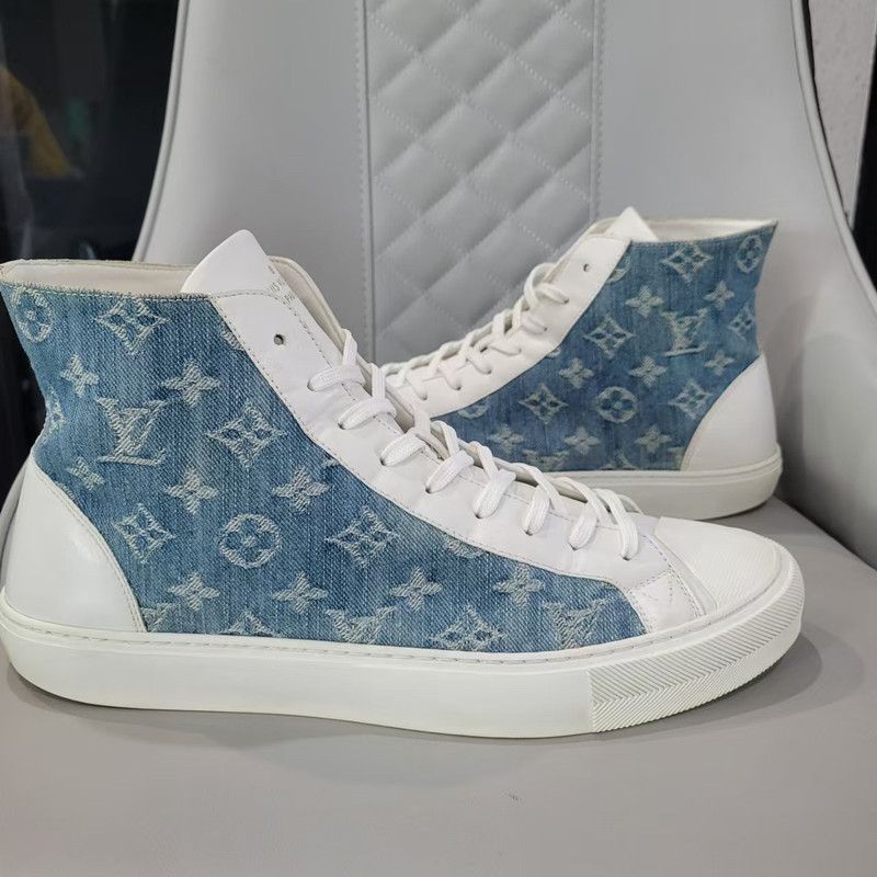 Louis Vuitton Louis Vuitton Tattoo High-Top Denim Fashion Sneakers 0079 Size US 10 / EU 43 - 7 Thumbnail