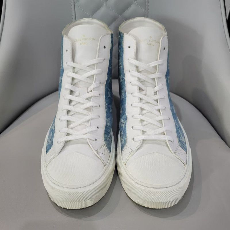 Louis Vuitton Louis Vuitton Tattoo High-Top Denim Fashion Sneakers 0079 Size US 10 / EU 43 - 2 Thumbnail