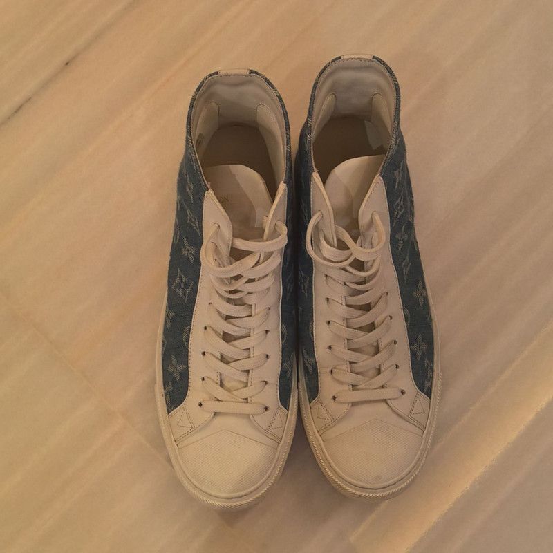 Louis Vuitton Louis Vuitton High-Top Denim Fashion Sneakers 0079 Size US 6 / EU 39 - 2 Thumbnail