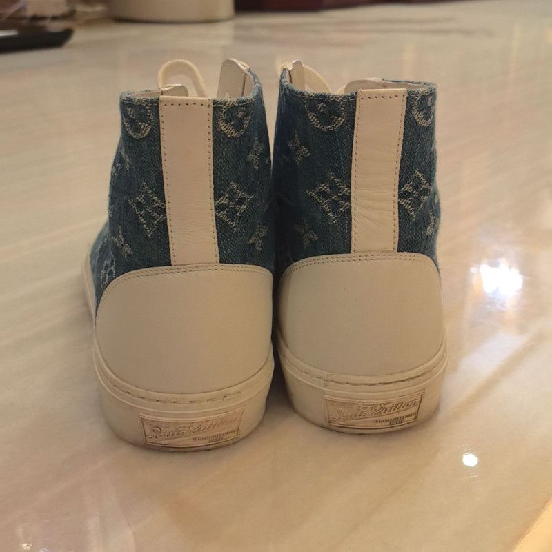 Louis Vuitton Louis Vuitton High-Top Denim Fashion Sneakers 0079 Size US 6 / EU 39 - 3 Thumbnail
