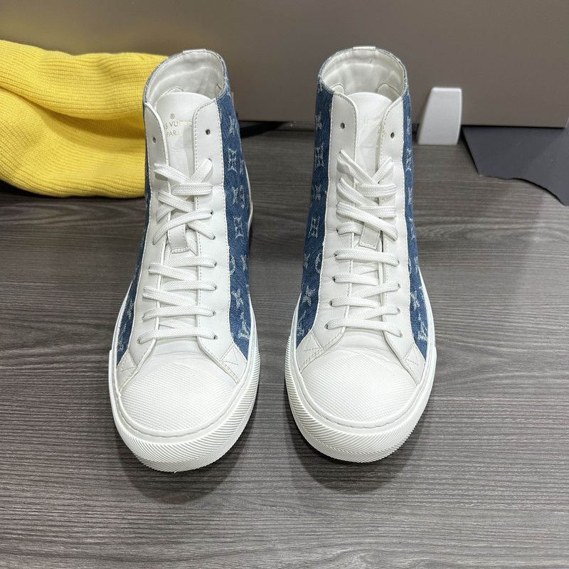 Louis Vuitton Louis Vuitton Denim High-Top Fashion Sneakers 0079 Size US 9 / EU 42 - 2 Thumbnail