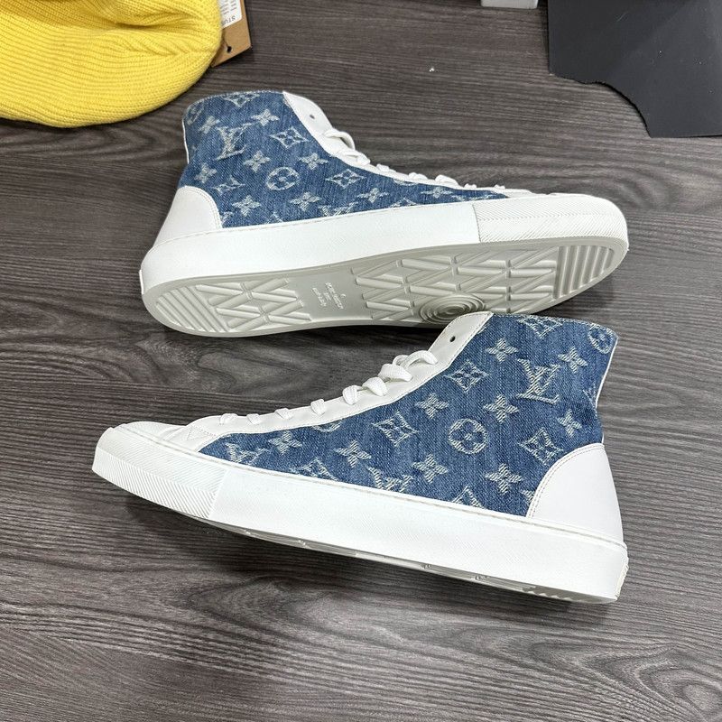 Louis Vuitton Louis Vuitton Denim High-Top Fashion Sneakers 0079 Size US 9 / EU 42 - 6 Thumbnail
