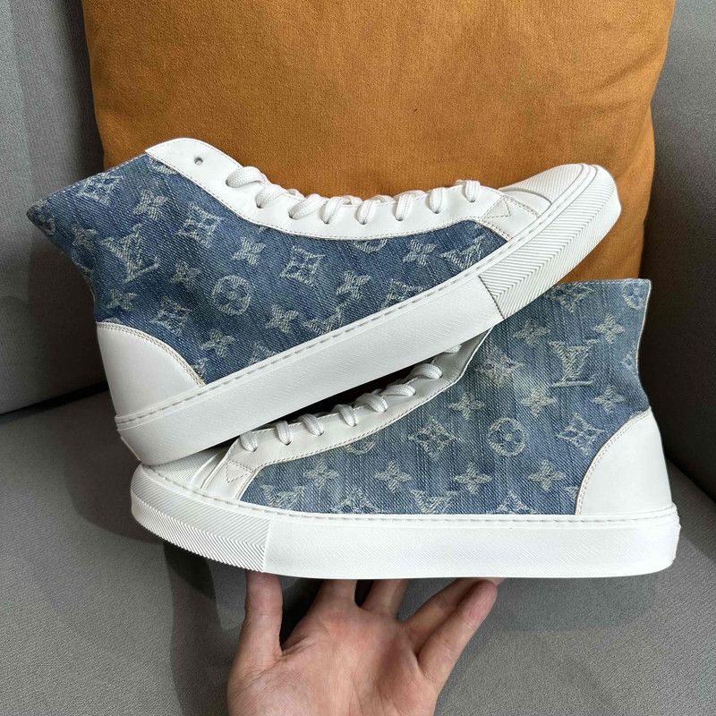 Louis Vuitton Louis Vuitton Tattoo High Top Denim Sneakers 0079 Size US 8 / EU 41 - 7 Thumbnail