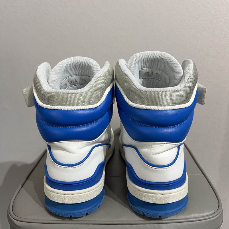 Louis Vuitton Louis Vuitton Trainer Blue and White High-Top Sneakers 0079 Size US 8.5 / EU 41-42 - 3 Thumbnail