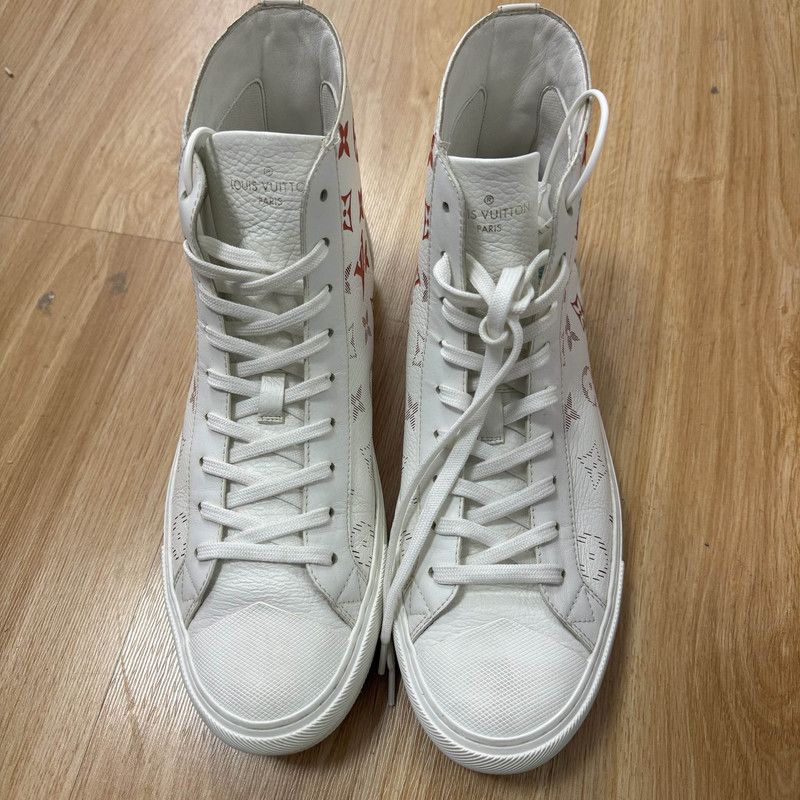 Louis Vuitton Louis Vuitton Tattoo Monogram High-Top Sneakers 0079 Size US 8 / EU 41 - 2 Thumbnail