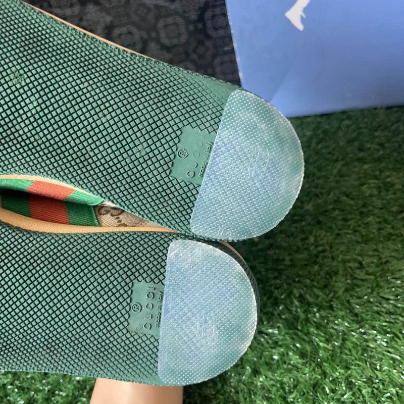 Gucci Gucci Screener Green Leather Low-Top Sneakers 0079 Size US 10 / EU 43 - 9 Thumbnail