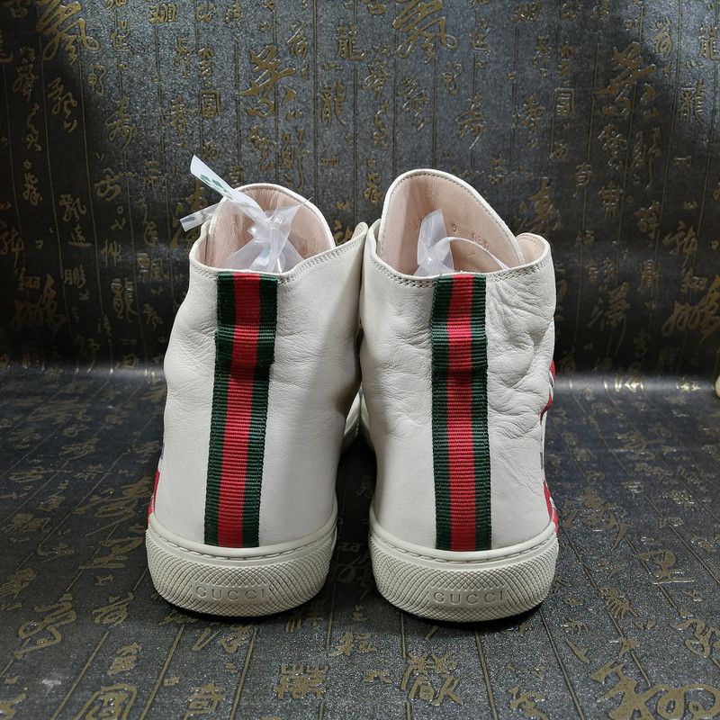 Gucci Gucci White High-Top Sneakers with Snake Design 0079 Size US 9.5 / EU 42-43 - 3 Thumbnail