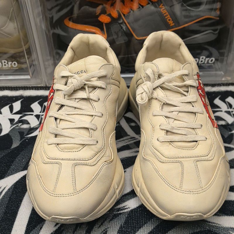 Gucci Gucci Rhyton Leather Lips Print Casual Sneakers 0079 Size US 8.5 / EU 41-42 - 2 Thumbnail