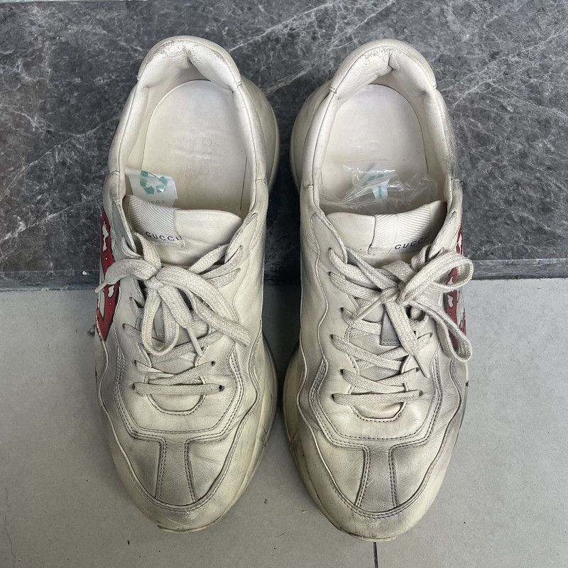Gucci Gucci Rhyton Leather Lip Print Casual Sneakers 0079 Size US 10.5 / EU 43-44 - 2 Thumbnail