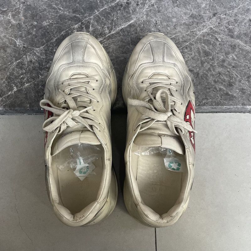Gucci Gucci Rhyton Leather Lip Print Casual Sneakers 0079 Size US 10.5 / EU 43-44 - 6 Thumbnail