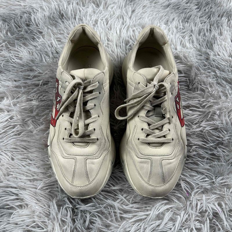 Gucci Gucci Rhyton Leather Casual Sneakers for Men 0079 Size US 9.5 / EU 42-43 - 2 Thumbnail