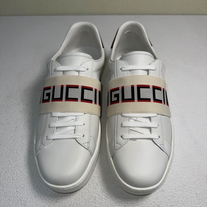 Gucci Gucci Ace Leather Stripe Low-Top Sneakers 0079 Size US 10 / EU 43 - 2 Thumbnail