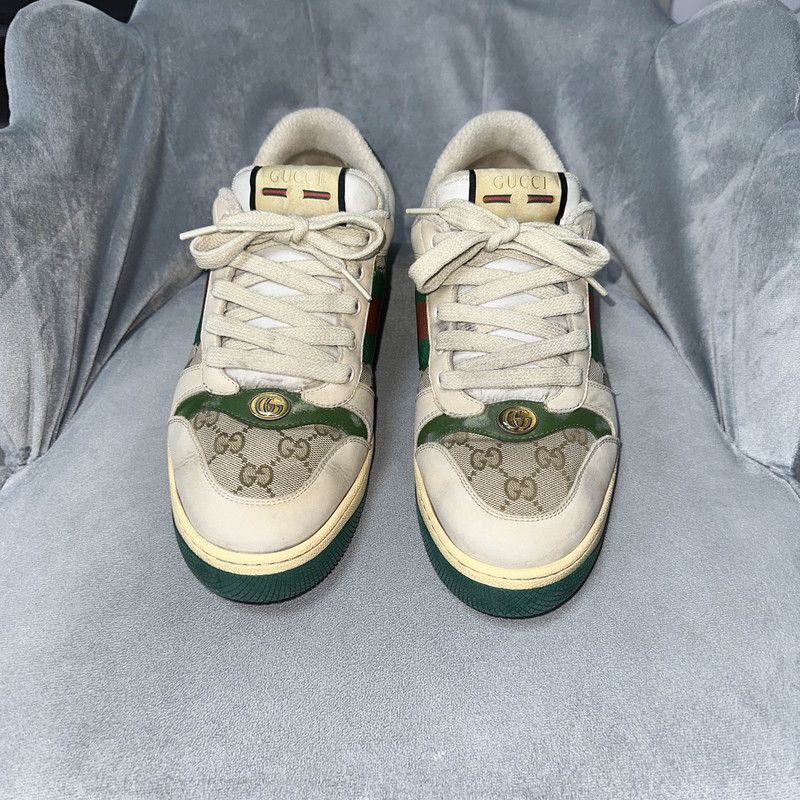 Gucci Gucci Screener Sneakers in Green and Beige 0079 Size US 8.5 / EU 41-42 - 2 Thumbnail