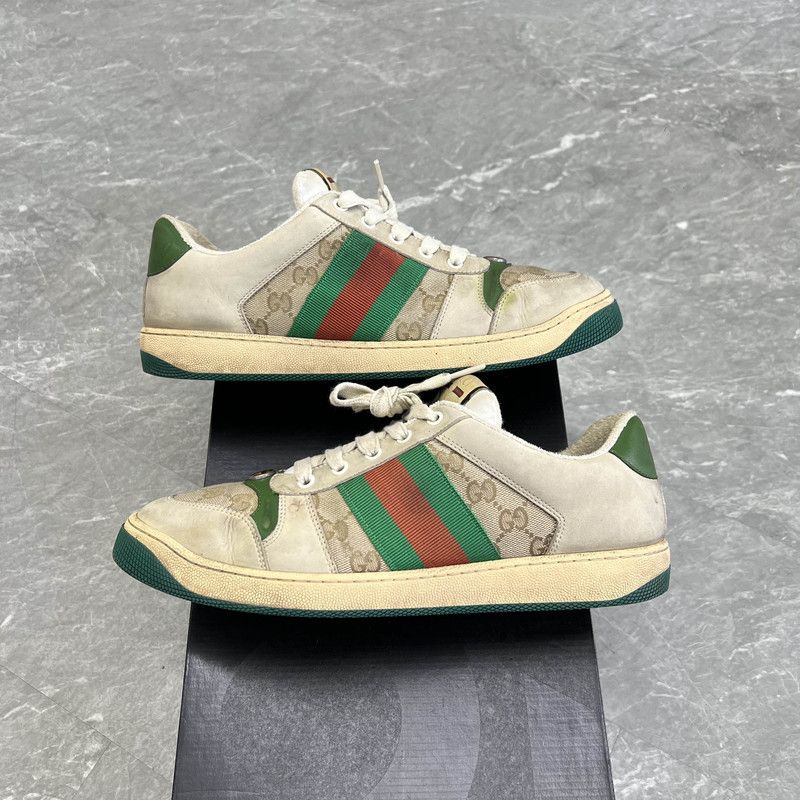 Gucci Gucci Screener Vintage Leather Sneakers for Men 0079 Size US 10.5 / EU 43-44 - 9 Thumbnail